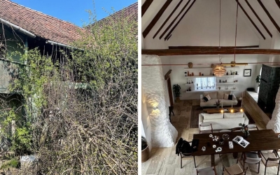 O ruină a prins viață: Un cuplu a renovat o casă veche din Porumbacu de Sus și a transformat-o în casă de oaspeți. „Era totul părăsit. Nu am putut intra în ea”