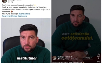 „Omul care se ocupă de imaginea mea a făcut o gafă de amploare”. Explicația subprefectului Giubega pentru reclama făcută pe Facebook la o sală de evenimente