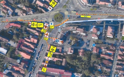 Primăria Sibiu anunță noi restricții de circulație pe șoseaua Alba Iulia și str. E. A. Bielz, pentru continuarea lucrărilor la rețeaua de canalizare