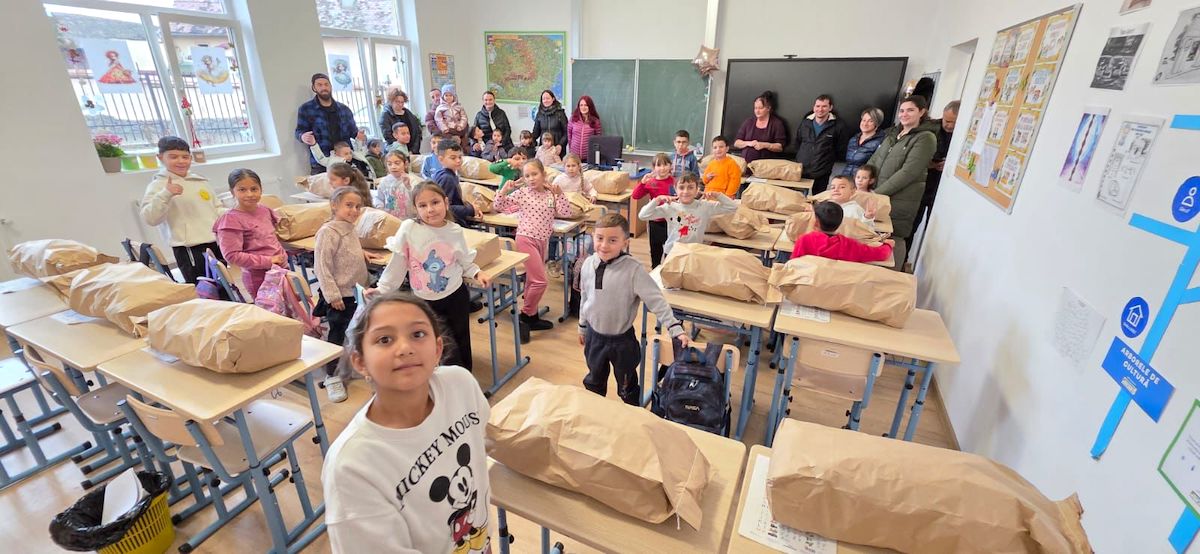 Peste 700 kg de fructe și legume au fost donate de comunitatea Grădiniței Nr. 22 copiilor și vârstnicilor din satul Nou