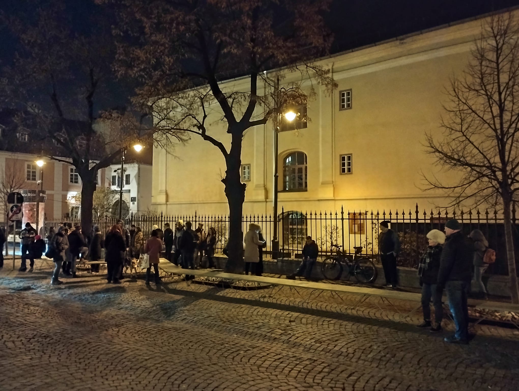 A doua seară de protest în acest weekend: aproximativ 50 de participanți la acțiunea Vă Vedem din Sibiu