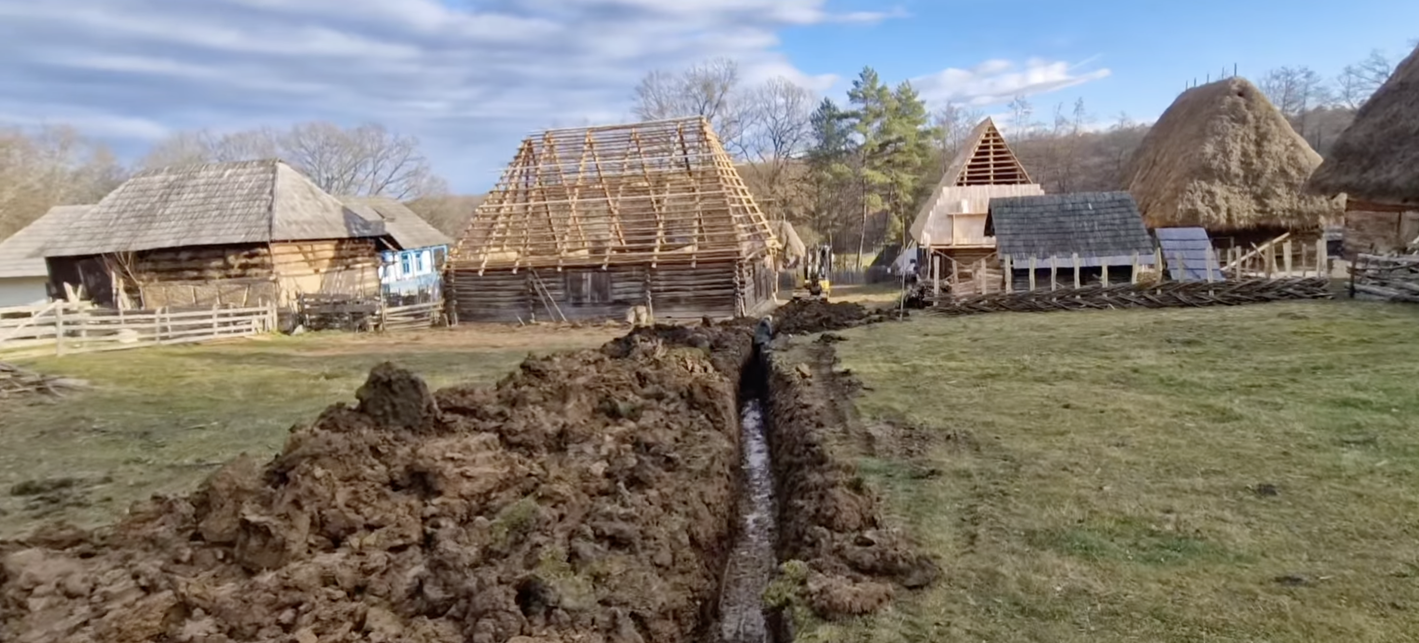 Lucrări de drenare a apei în Muzeul Astra. Șase obiective, într-un amplu proces de restaurare