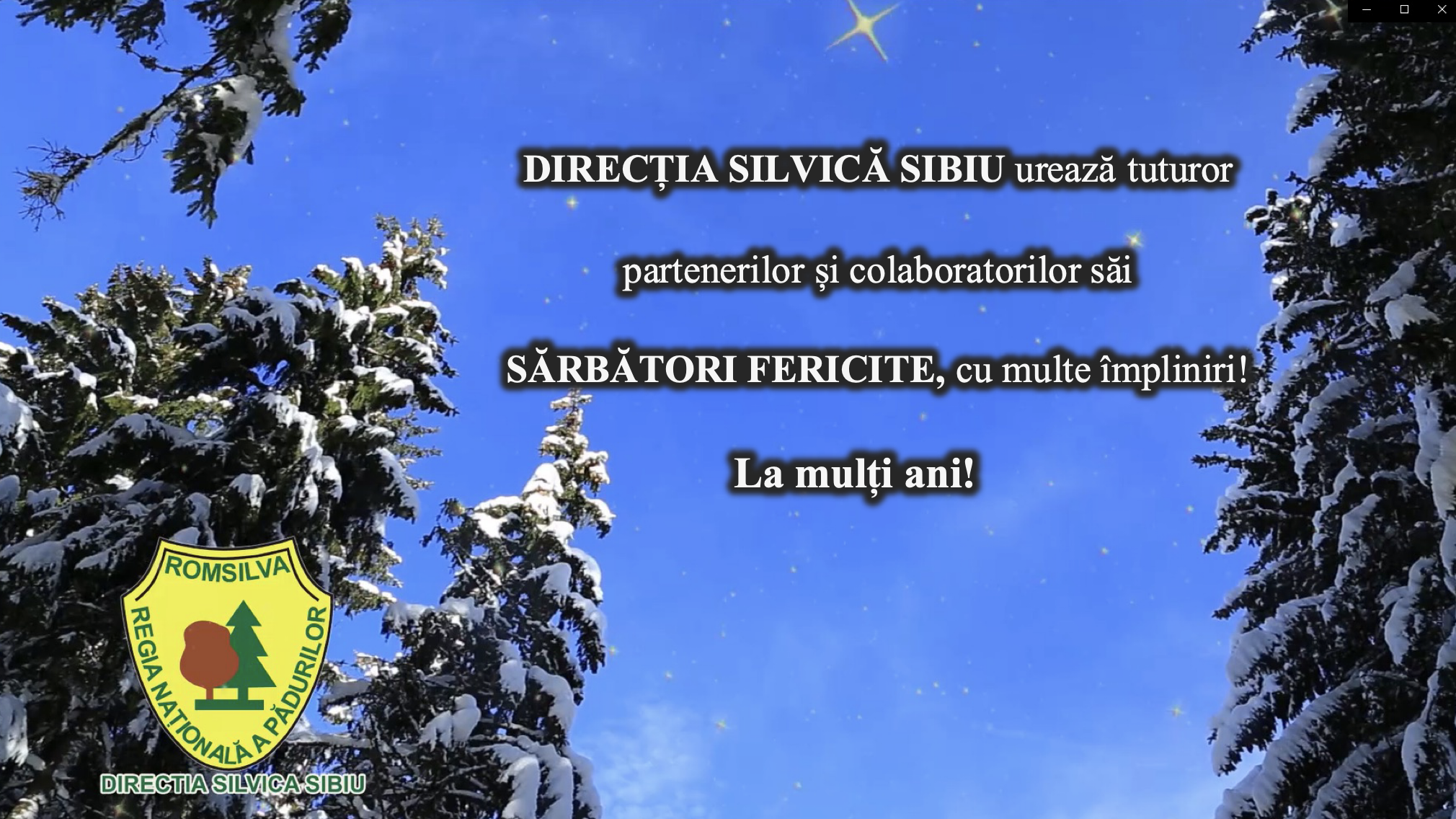Mesajul de Crăciun din partea Direcției Silvice Sibiu