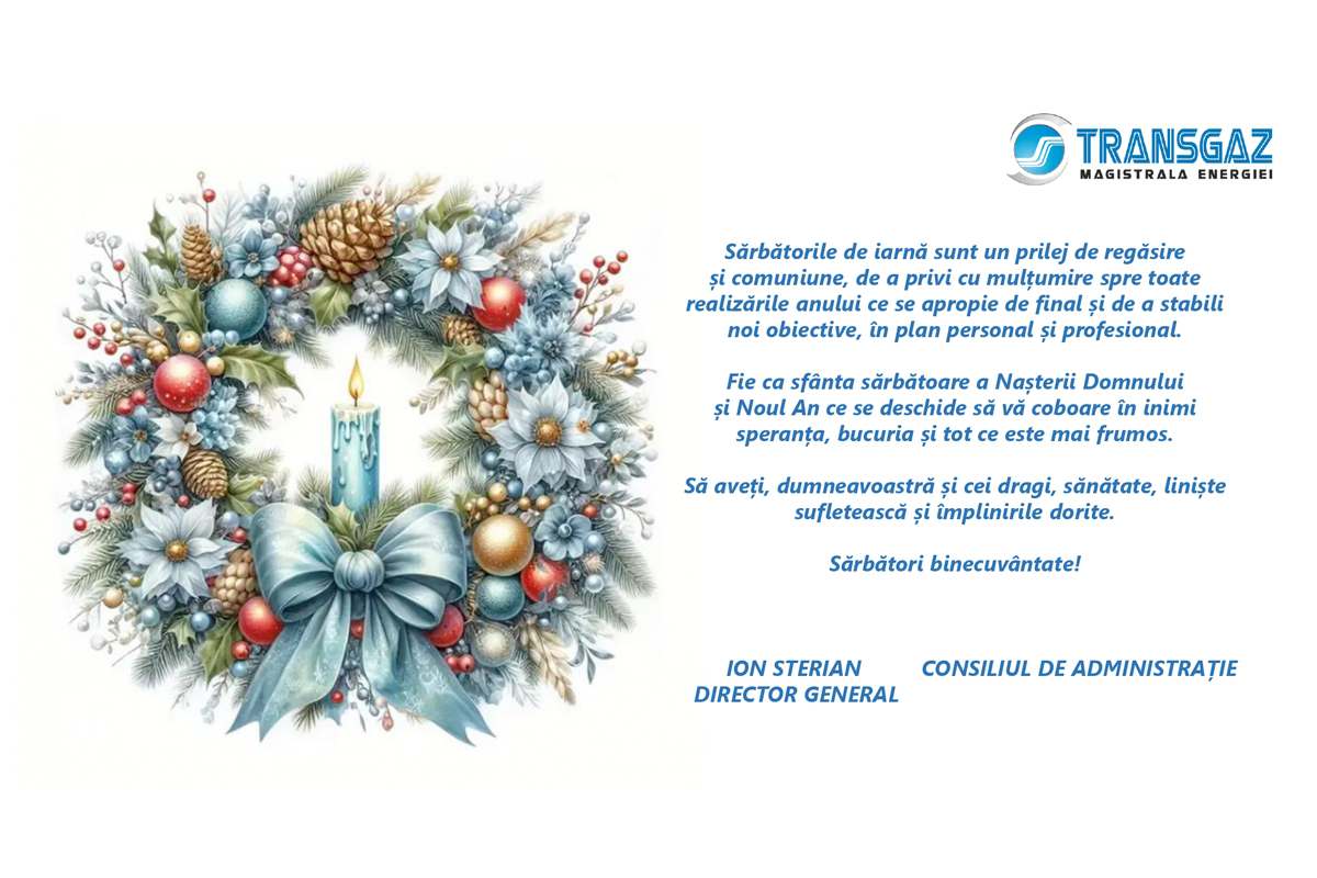 Mesajul de Crăciun din partea Transgaz