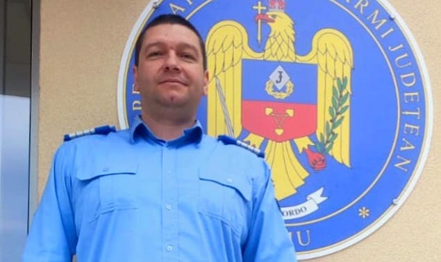 Plutonierul Flavius Rusu este jandarmul care i-a prins pe fugarii vinovați de producerea accidentului dinspre Daia, din seara Crăciun