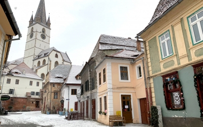 Meteorologii sibieni anunță ninsori slabe în prima zi din an. De Revelion, temperaturile minime vor fi  între -7 și -5 grade