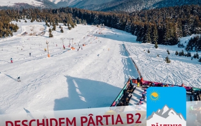 Pârtia B2 de la Păltiniș Arena se deschide marți. Pregătirile continuă și pentru pârtia A și B1