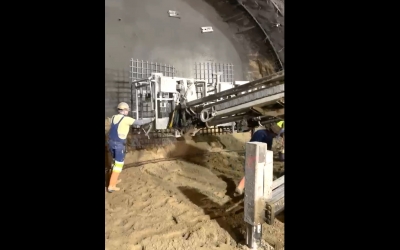 PORR face luni străpungerea primei galerii a tunelului de pe lotul Tigveni – Curtea de Argeș