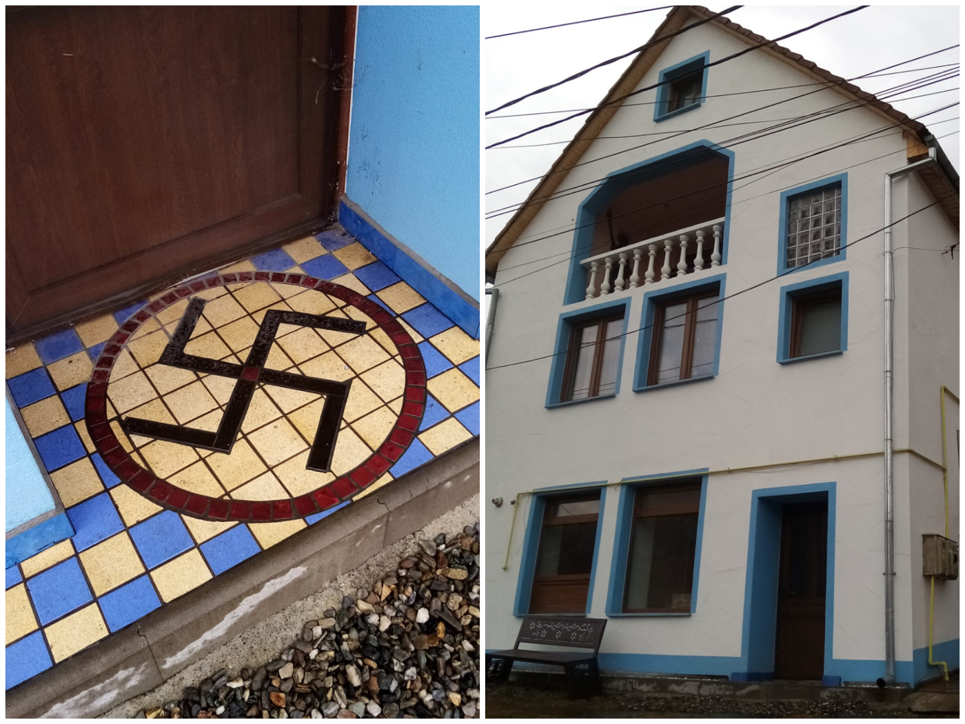 Casa ridicată vizavi de Judecătoria Agnita a fost decorată cu o zvastică la intrare și sigla SS pe gard. „A fost sesizat Parchetul”