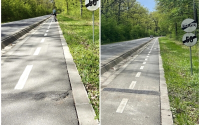 Actualizare. Consiliul Județean Sibiu arată că pista de biciclete către Rășinari nu-i este în responsabilitate. „Drumuri și Poduri va răspunde conform competențelor”