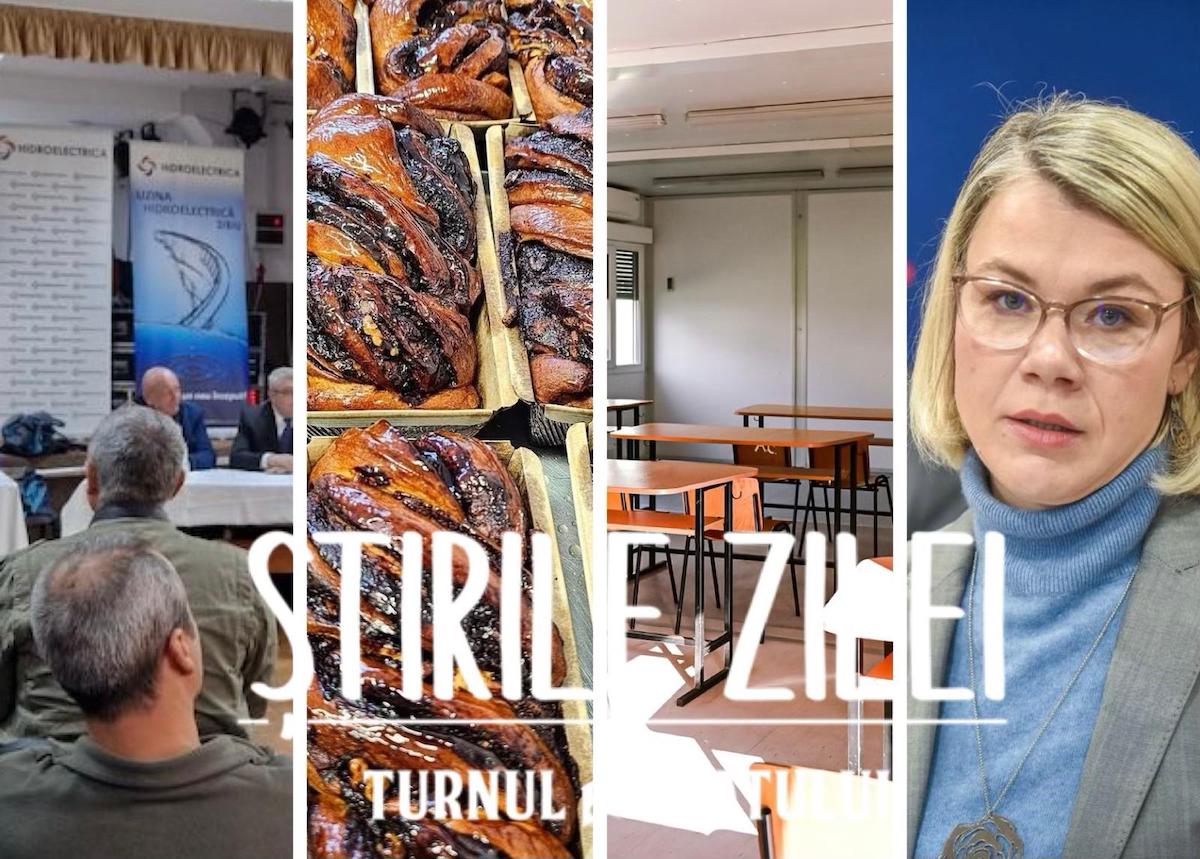 Știrile zilei, la Sibiu: Dezbatere la Câineni despre posibilitatea reluării lucrărilor la hidrocentrală, Primăria Sibiu, obligată de judecători să cumpere 16 săli de clasă modulare, prețul cozonacilor de Paște
