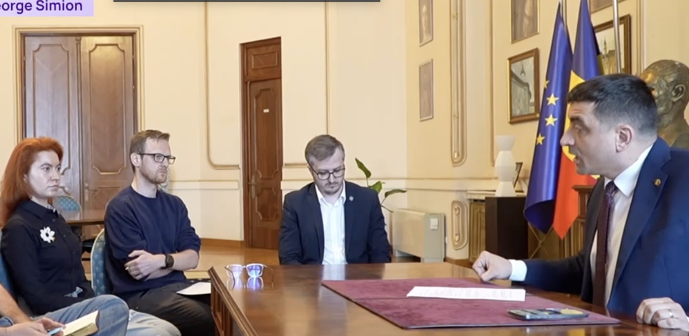George Simion nu participă la dezbaterea de la Digi24 și publică imagini, realizate pe ascuns, cu jurnaliștii. Reacția postului TV: Este infracțiune