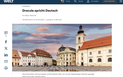 Welt: Dracula vorbea limba germană. Un capitol șters din cartea lui Bram Stoker arată că povestea cu vampiri avea loc inițial în Stiria, Austria, nu în Transilvania