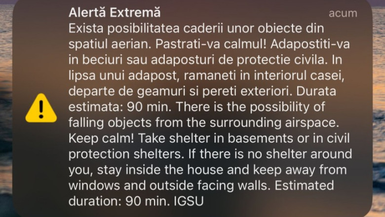 Mesaj RO-ALERT transmis în județul Tulcea pe fondul războiului din Ucraina