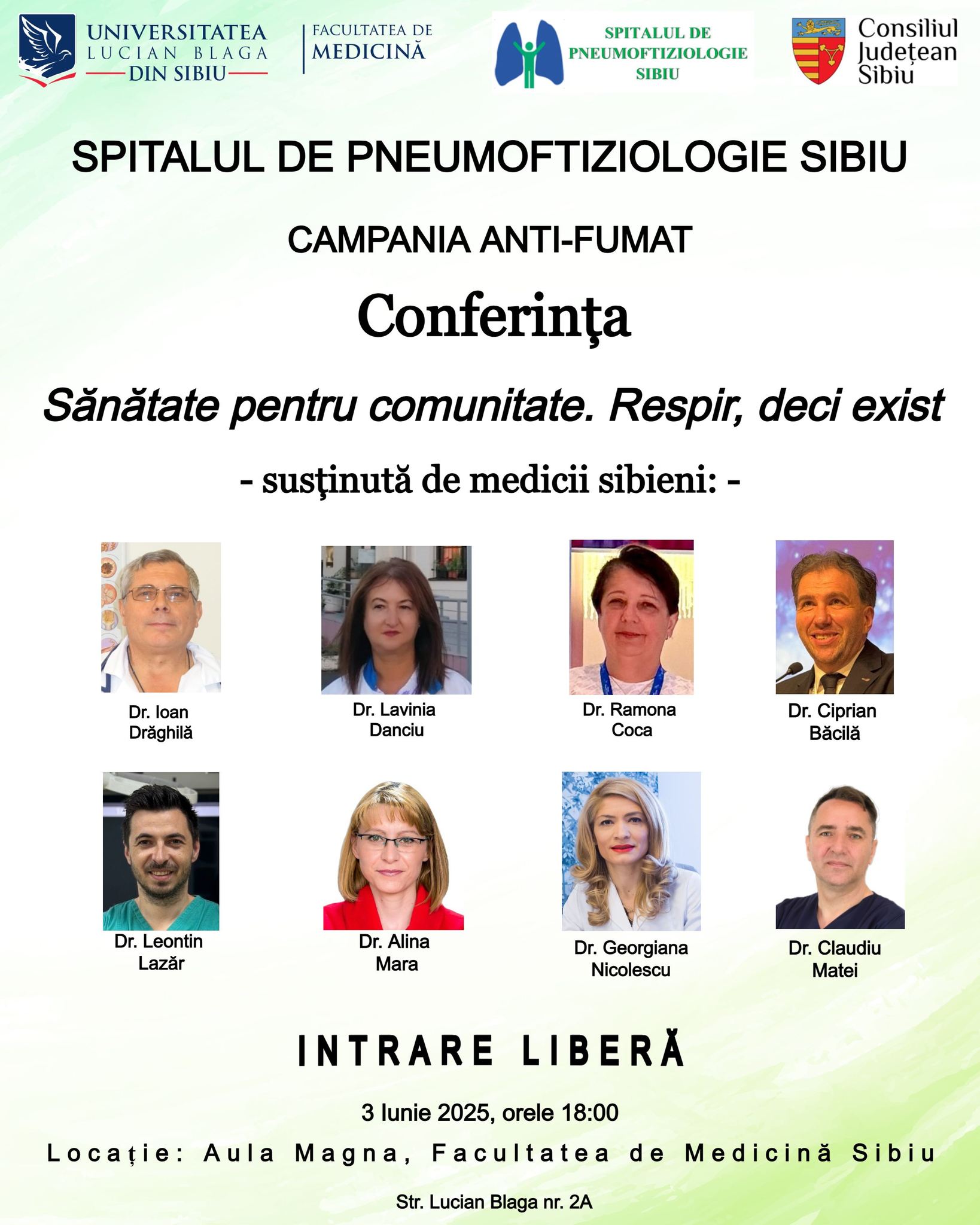 Medici de la Spitalul de Pneumoftiziologie invită sibienii la o conferință despre fumat și efectele lui. Dr. Lavinia Danciu: Din păcate, este un obicei care se instalează pe nesimțite, iar consecințele sale sunt severe la nivelul sănătăți