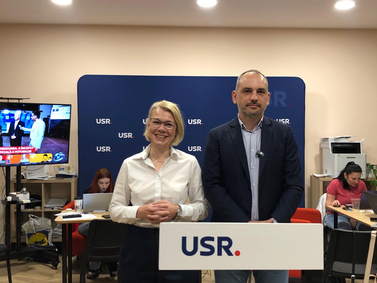 Reacțiile USR Sibiu după aflarea exit-poll-urilor: Ne dorim să păstrăm acest rezultat pe care l-am văzut și să-l avem pe Nicușor Dan în turul doi, un candidat cu adevărat pro-european