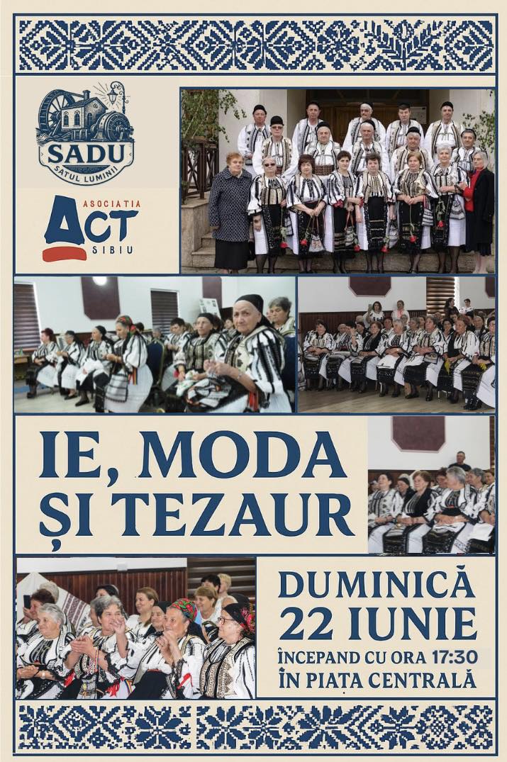 Convorbiri despre ie, modă și tezaur, duminică, în Piața Centrală din Sadu