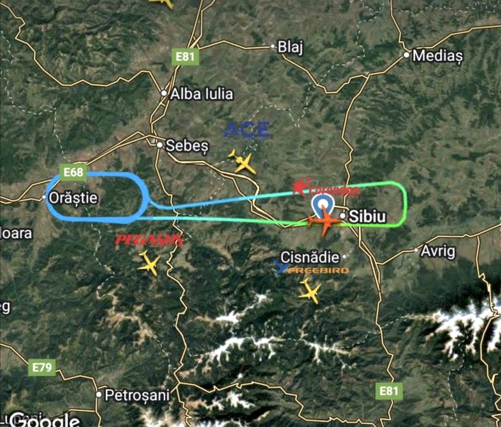 Zborul Sibiu-Antalya a revenit la sol după 46 de minute, din cauza unei probleme tehnice