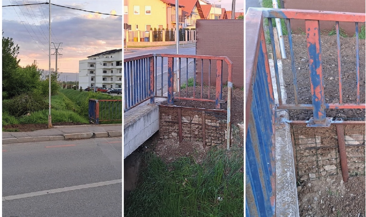 Primăria Sibiu pierde un proces după construcția unui pod pe strada Deventer. Reface totul cu o lucrare care îi nemulțumește pe locuitori: ”Se surpă malul!”