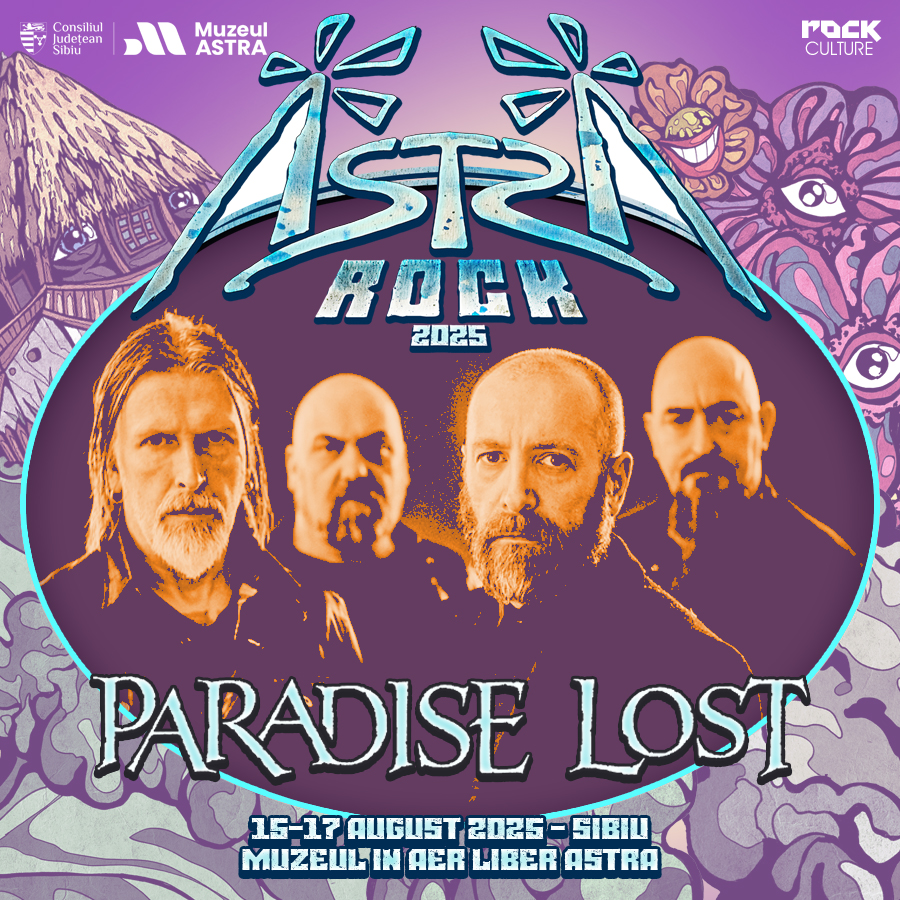 Trupa Paradise Lost, cap de afiș la ASTRA Rock 2025. Britanicii vor lansa un nou album, ”Ascension”, în septembrie