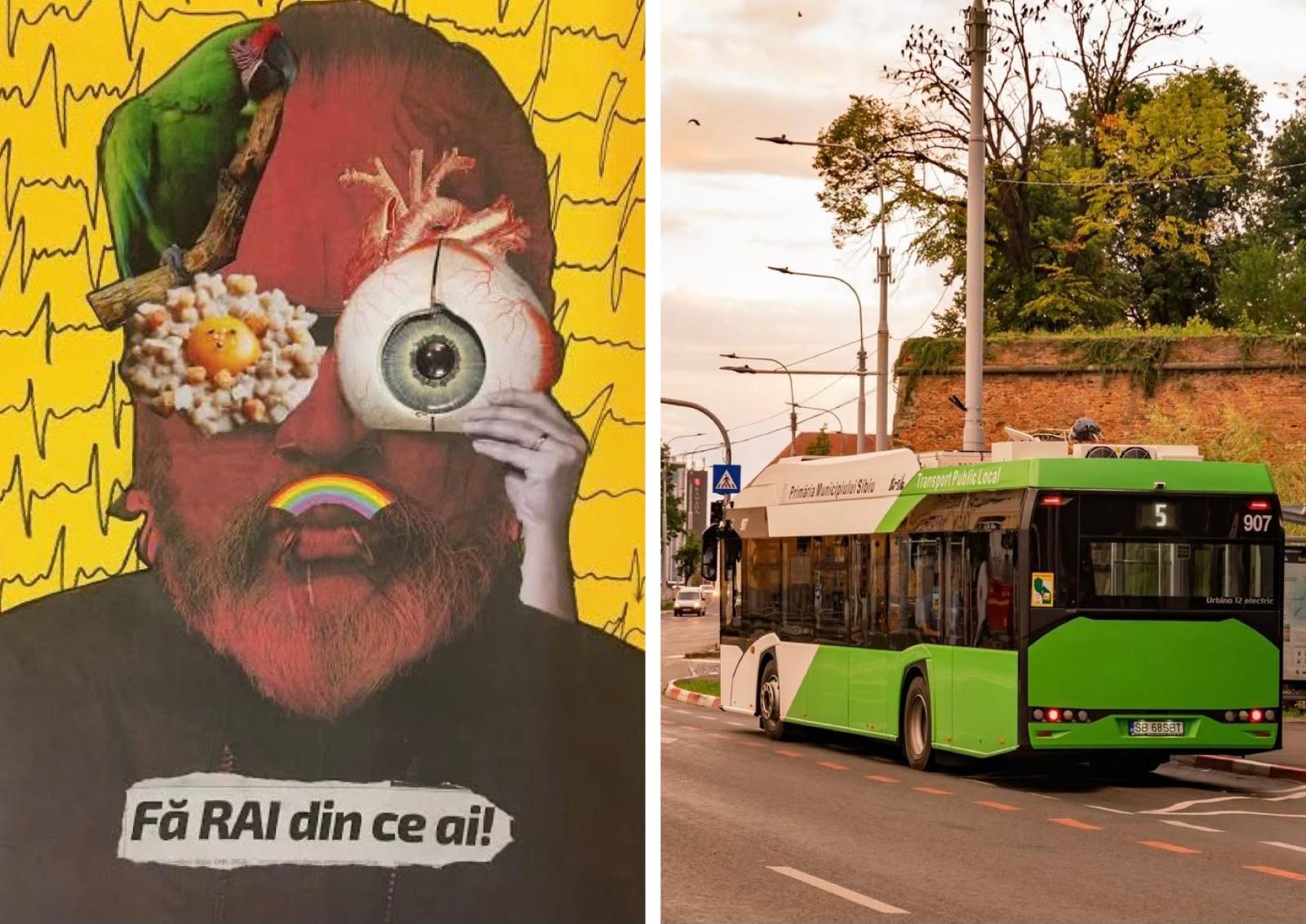 Expoziție de colaje în autobuzele Tursib. Grupul RaColaj: Ambiția noastră este să facem accesibilă arta contemporană într-un spațiu neconvențional accesibil tuturor
