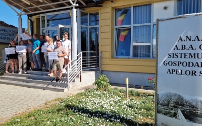 ACTUALIZARE Protest la Apele Române – Sibiu: Luna viitoare o să primesc cu 950 de lei mai puțin la salariu
