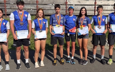 Sibiul are doi campioni naționali la patinaj pe role: Anastasia Băcilă și David Mereuță