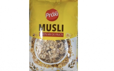 Profi retrage din magazine produsul Proxi Musli cu fructe, din cauza depășirii nivelului maxim admis de Deoxinivalenol, o micotoxină