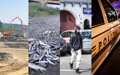 Știrile zilei: 800 de muncitori lucrează la tronsonul Margina–Holdea al autostrăzii, pești morți în râul Avrig după o deversare de beton, peste o treime dintre candidații la BAC au depus contestații, iar dosarul polițiștilor rutieri acuzați de corupție în