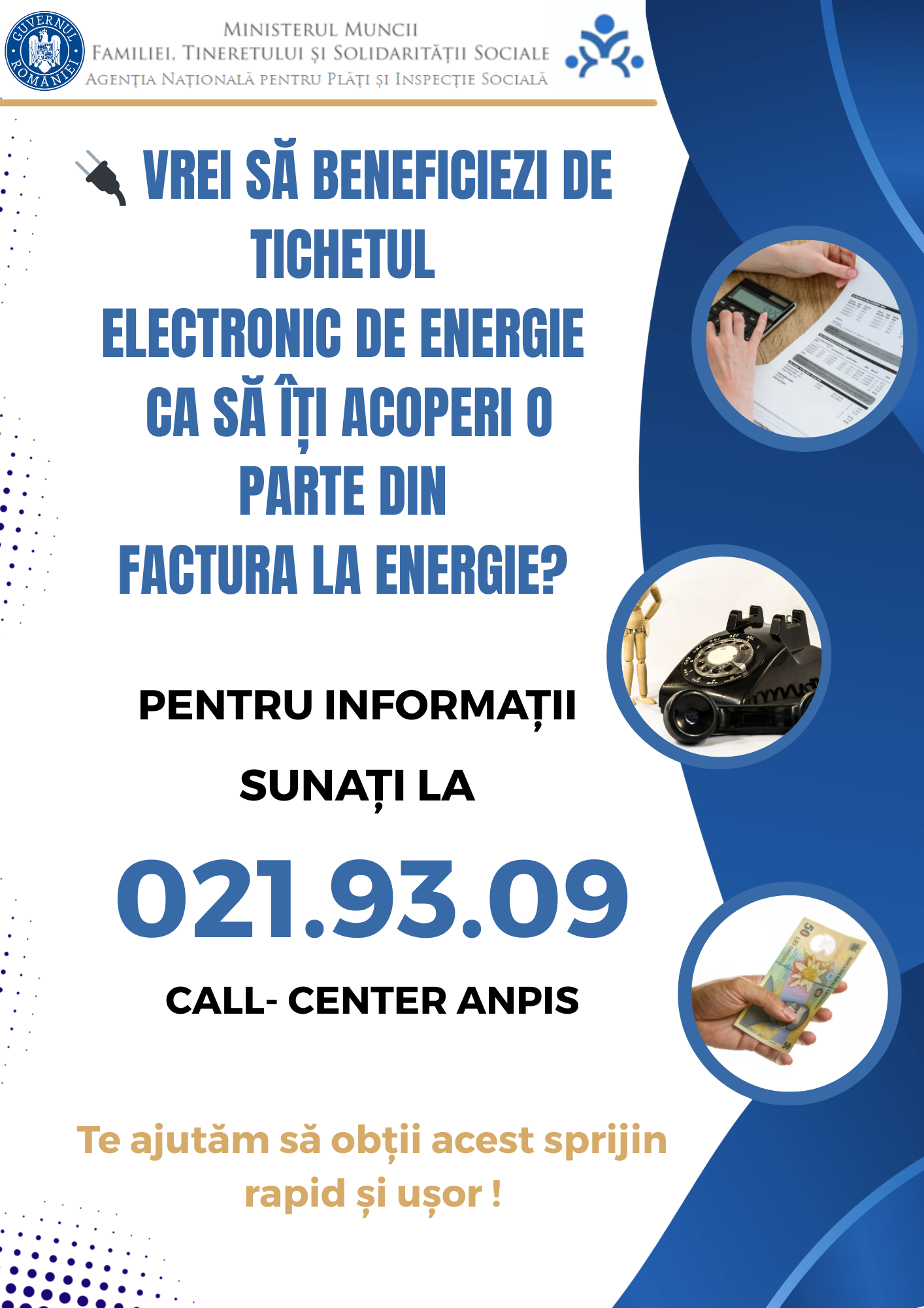 Sibienii cu venituri reduse pot solicita tichetele de energie