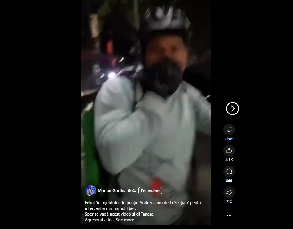 Actualizare. Un livrator străin, lovit pe stradă, „din motive rasiale și xenofobe”. Atacatorul a fost arestat preventiv
