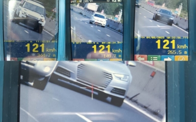 Poliția Sibiu publică fotografii cu vitezele înregistrate de radar, pe DN 1