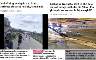 Consilierul local Adrian Bibu vorbește despre interzicerea trotinetelor în Sibiu: Aceste lucruri trebuie să înceteze