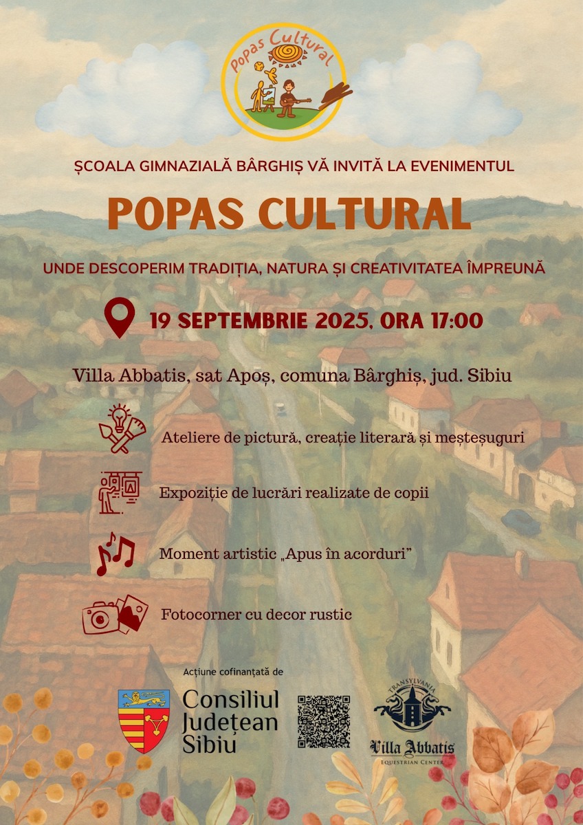 „Popas Cultural” la Școala Gimnazială Bârghiș