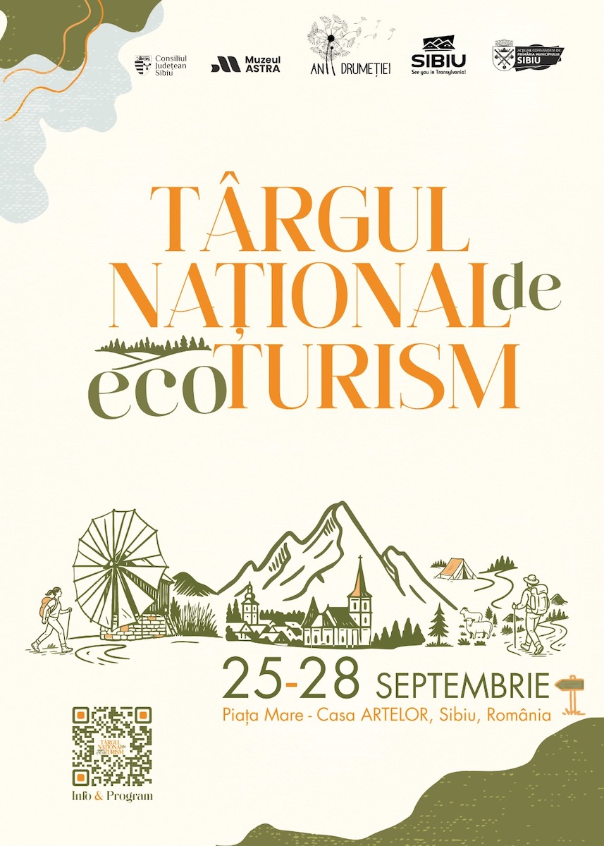Târgul Național de Ecoturism 2025 – „Cultura dezvoltă”. 25 – 28 septembrie 2025, Piața Mare, Sibiu
