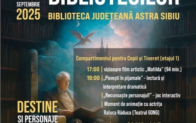 Nocturna Bibliotecilor: Proiecție de film, expoziție de publicații și atelier de interpretare dramatică, la Biblioteca Astra