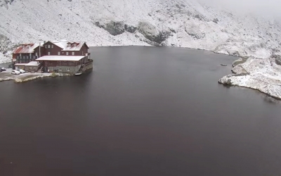 Prima ninsoare din această toamnă din zona turistică Bâlea Lac