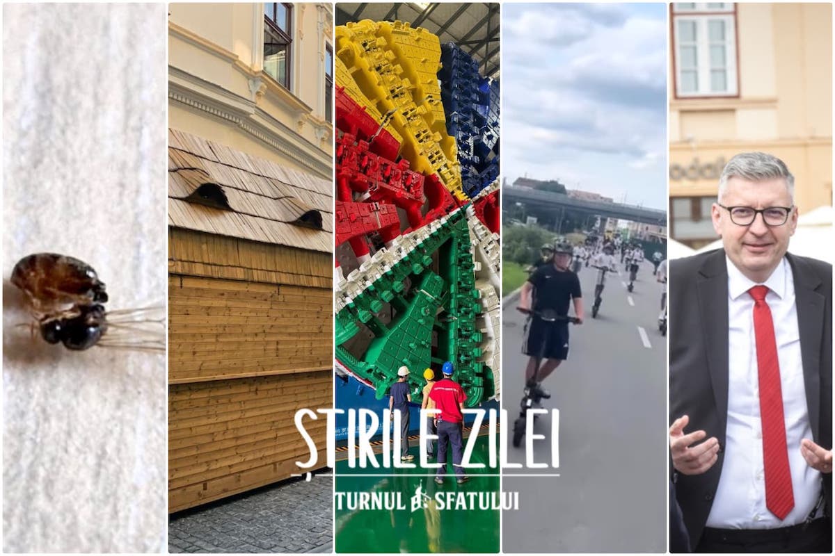 Știrile zilei - 3 septembrie: Trotineta face victime * Insecte în cartierele Sibiului * Cu lichide în avioane * Cum arată căsuțele „cu ochi” pentru târguri