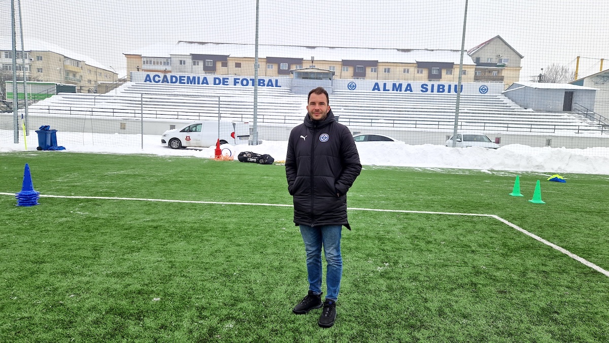 Sergiu Haidău, administrator bază sportivă - Academia de Fotbal Alma Sibiu: Suntem într-o fază de stabilizare și ulterior planificăm faza doi de dezvoltare