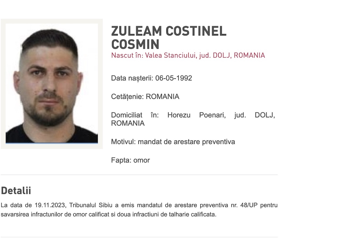 Actualizare video. Cosmin Zuleam, condamnat în primă instanță pentru uciderea omului de afaceri sibian Adrian Kreiner, a fost adus în țară
