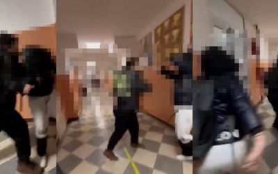 Imagini cu o nouă bătăie la Școala nr. 21. Mama unui elev: „Copilul meu este agresat în aproape fiecare zi”. Inspectoratul Școlar: conducerea demarează luni o nouă anchetă