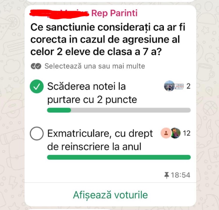 Agresiunea de la Școala nr. 21. Reprezentantul tuturor părinților spune că majoritatea cere exmatricularea. Părinte din clasa respectivă: „De trei ani au loc incidente grave de violență”