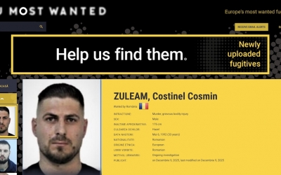 Zuleam, condamnat la 30 de ani de închisoare pentru omor, apare pe ”EU Most Wanted”. A dispărut imediat după moartea omului de afaceri sibian Adrian Kreiner