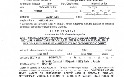 Anunț autorizație de construcție