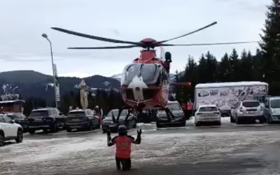 ACTUALIZARE Femeie rănită la schi la Voineasa, transportată cu elicopterul la Sibiu: A fost internată la Neurochirurgie