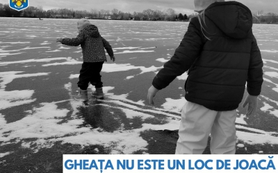 Avertisment IGSU după moartea celor doi minori la Chirpăr. Explicați-le copiilor: gheața de pe ape NU este un loc de joacă