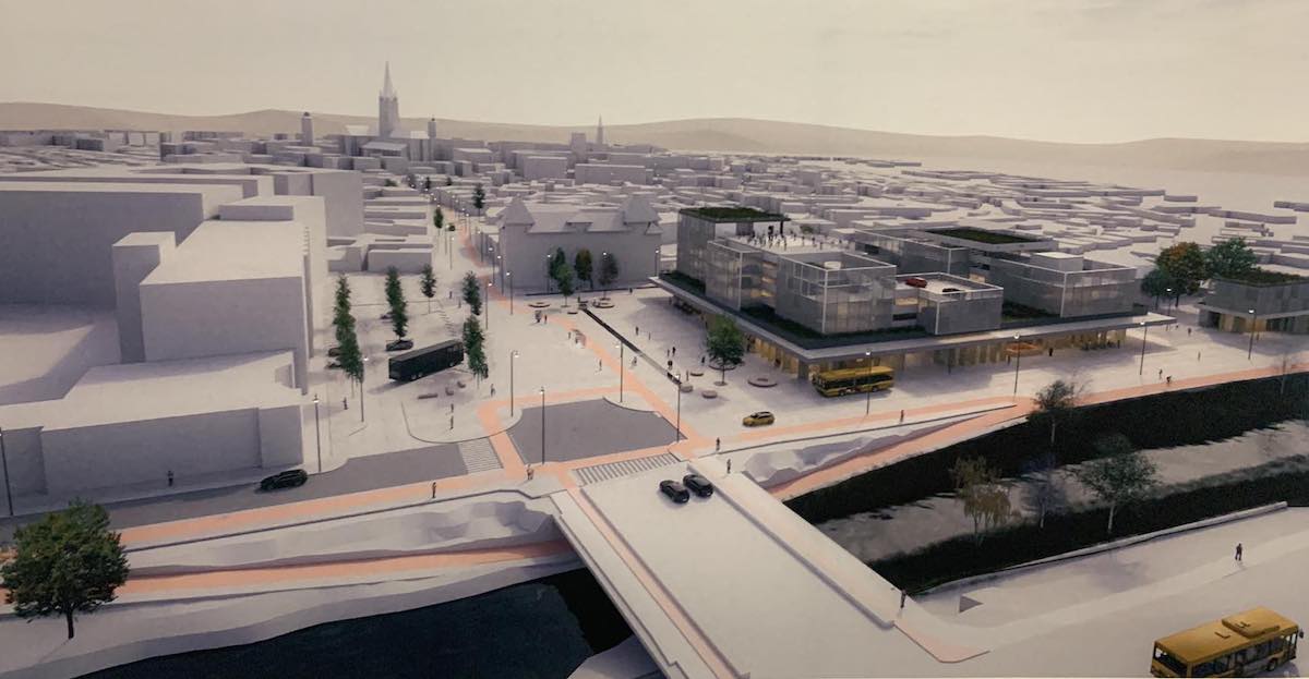 Proiectul Pieței Cibin a fost modificat pentru „o mai bună integrare în contextul istoric al zonei”: volumetria clădirilor redusă, curtea interioară a fost extinsă pentru mai multă lumină