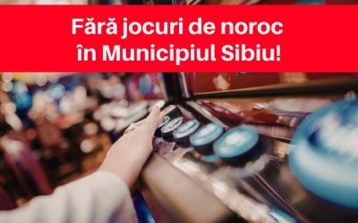USR a lansat o petiție prin care cere scoaterea jocurilor de noroc din oraș: ”Sibiul are astăzi peste 200 de săli de jocuri de noroc care funcționează în cartiere”