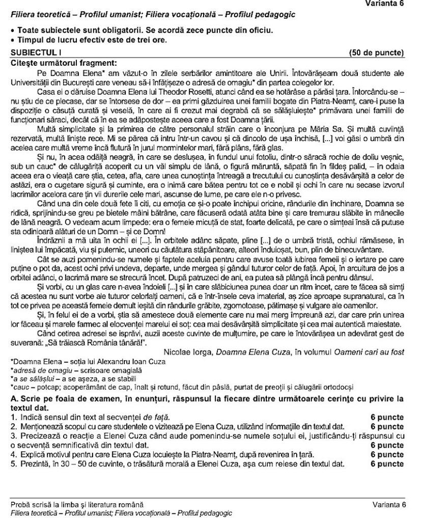 subiecte BAC