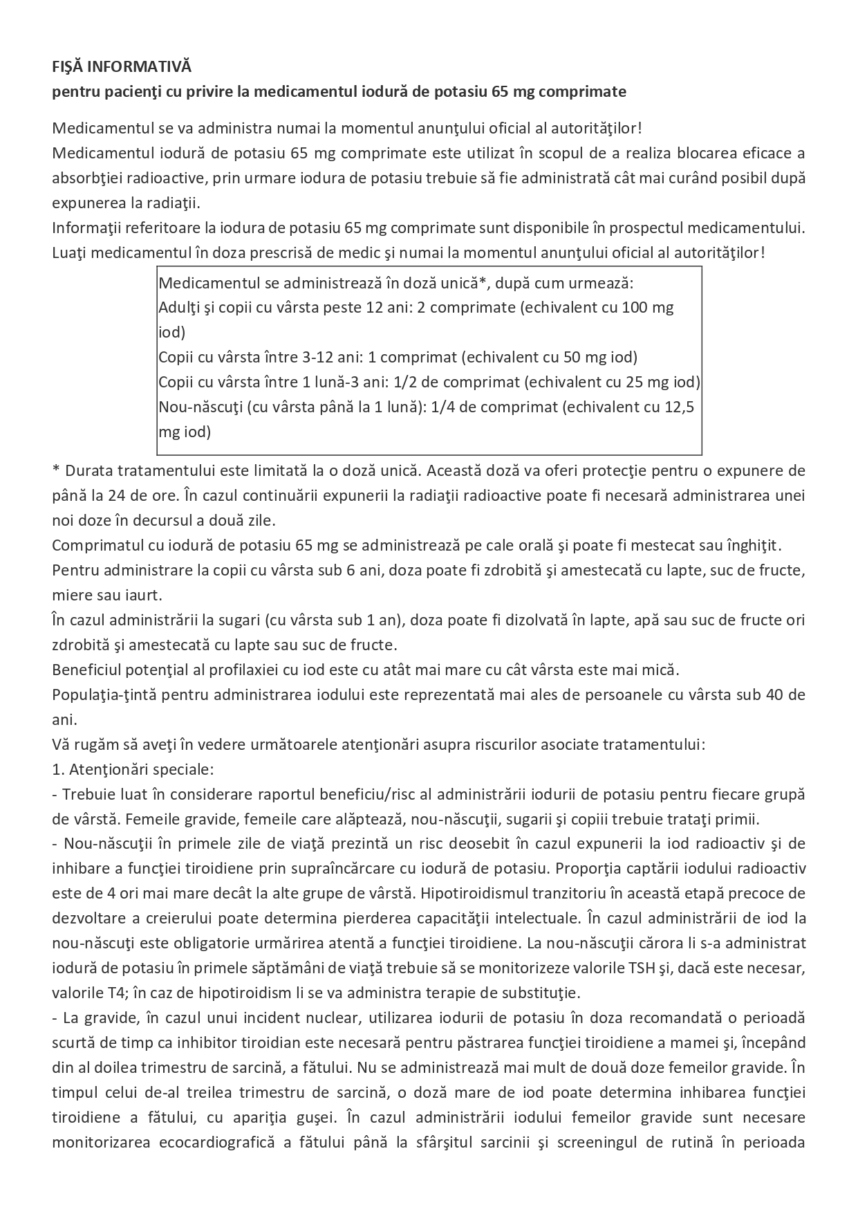 acord informare medicamente cu iod